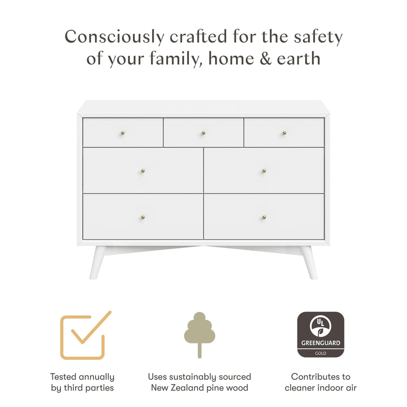 Babyletto Palma 7-Drawer Wide Assembled Dresser (53")