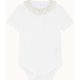 Ana Athena Ruffle Collar Short Sleeve Onesie