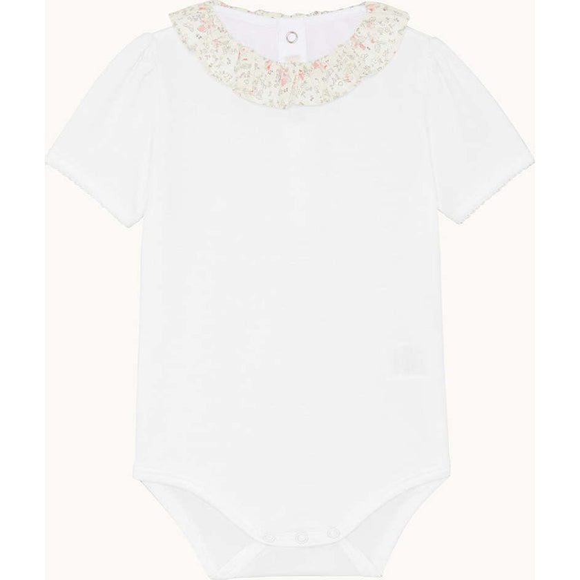 Ana Athena Ruffle Collar Short Sleeve Onesie