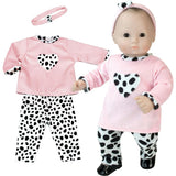 15" Doll Dalmation Print Pants/Shirt
