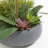 Artificial Orchid with Succulents