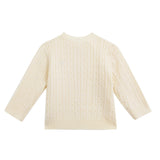 Beige Cable Knit Cardigan