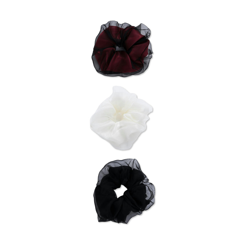Sheer Mesh Scrunchie Set