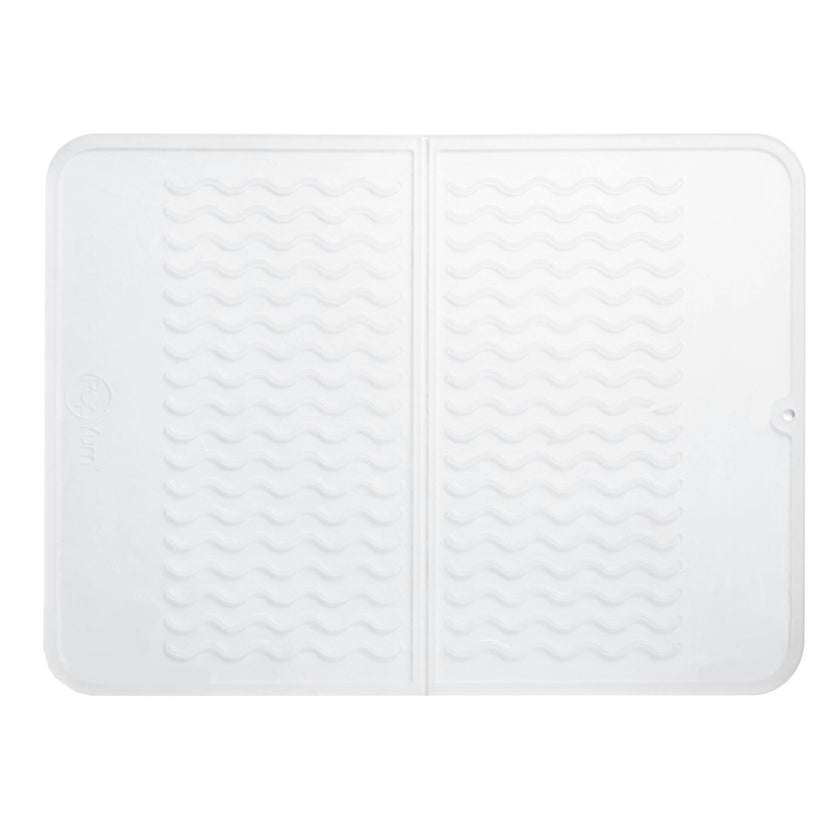 PopYum Silicone Drying Mat (12x16 in, 30x40 cm), Clear-Frosted