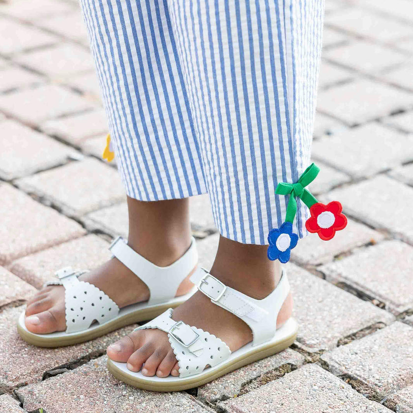 Seersucker Pants with Flowers