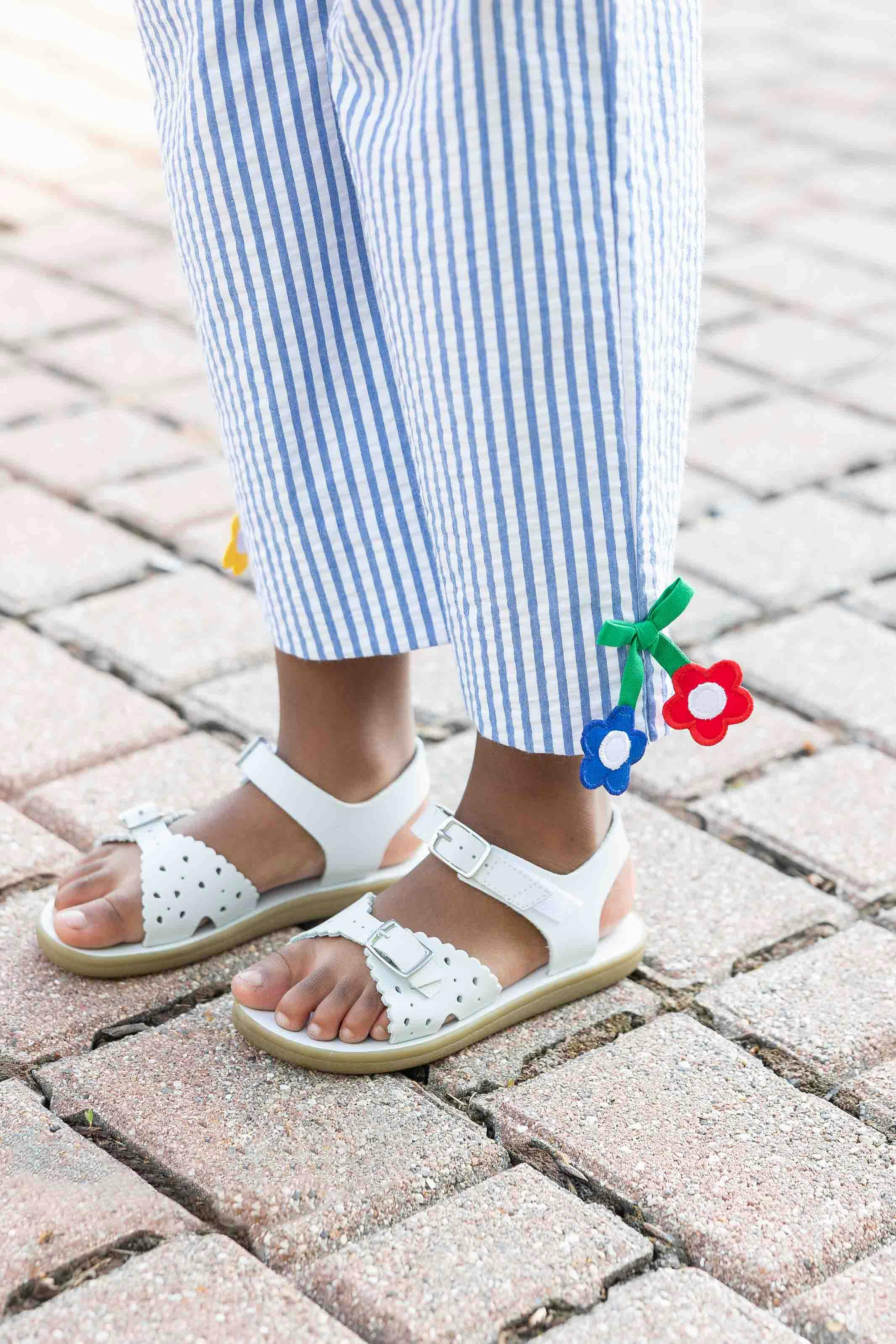Seersucker Pants with Flowers