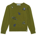 TARTINE ET CHOCOLAT Floral Fields Sweater - Olive