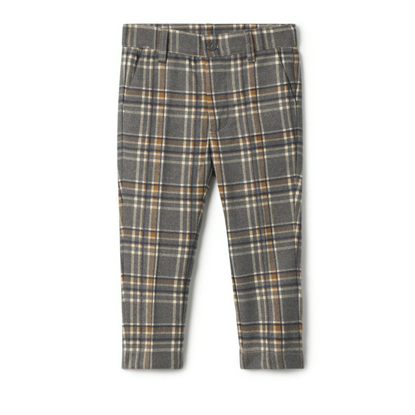 Woven Plaid Pants