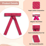 Halo Luxe Poppy Braided Woven Patent Clip - Rose