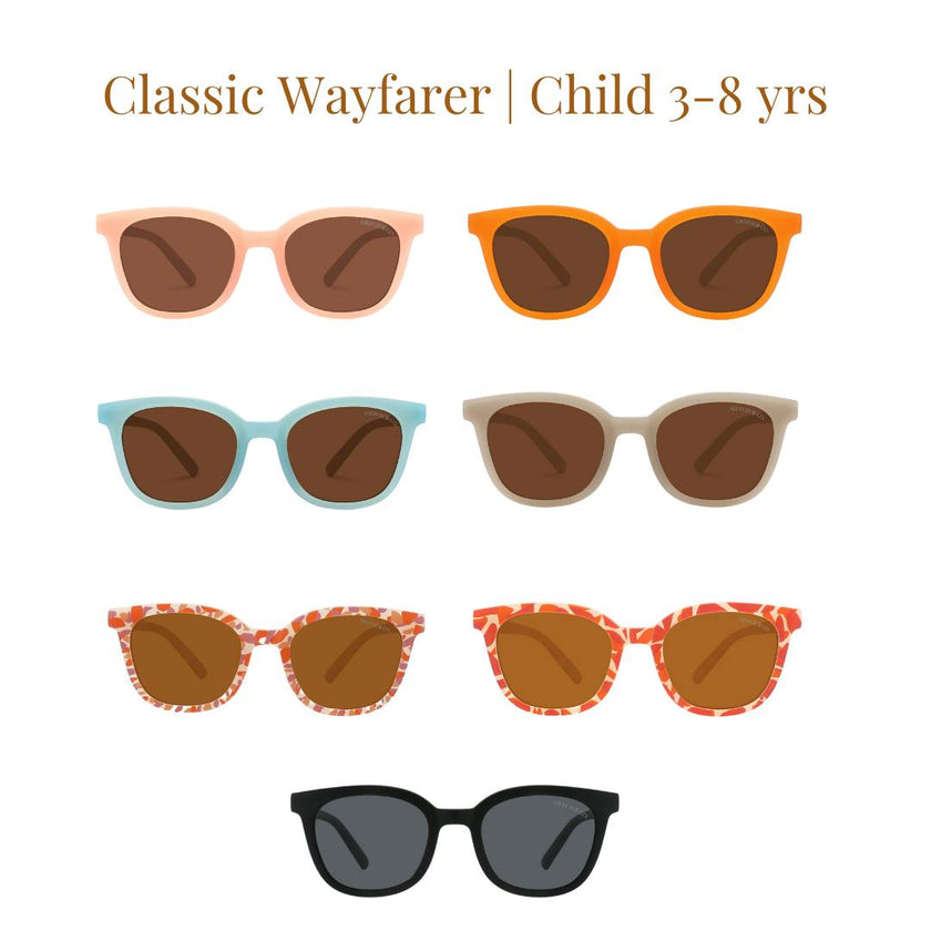Classic Wayfarer Sustainable Sunglasses | Bio-Based · Bendable · Polarized | Child | 3-8 Y