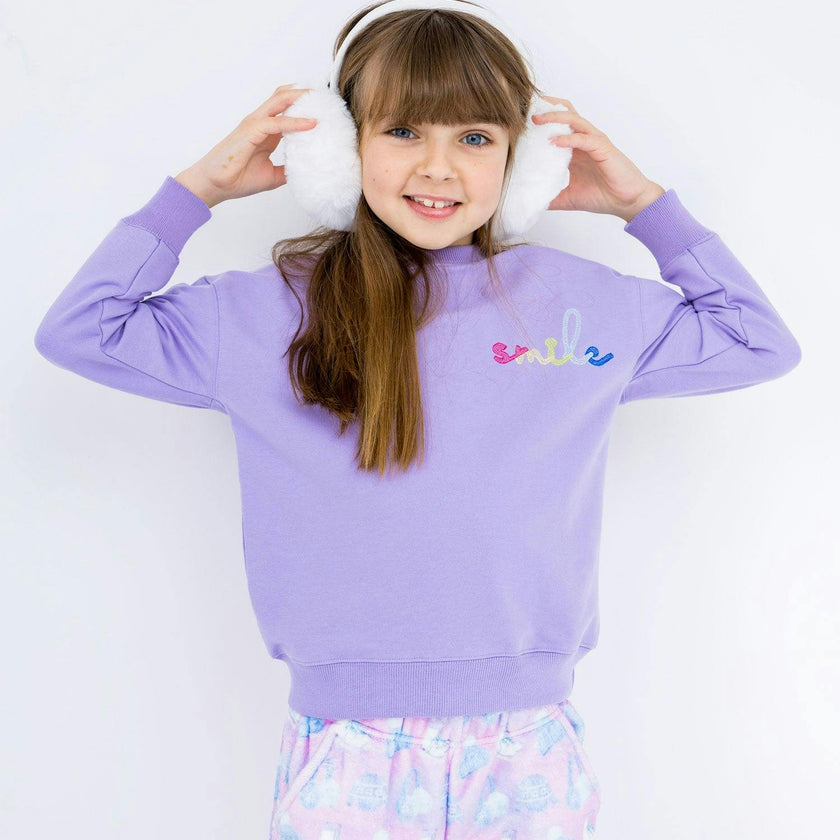 Smile Embroidered Sweatshirt