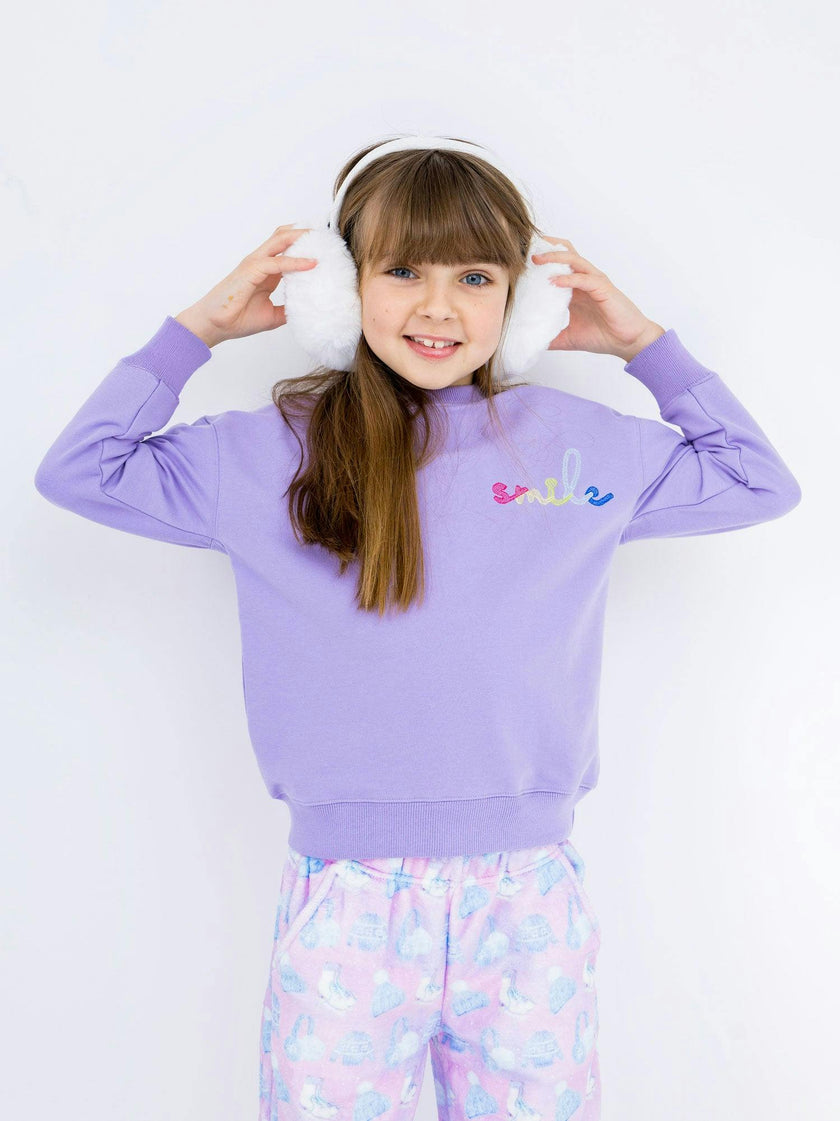 Smile Embroidered Sweatshirt