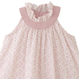 Pink Floral Ruffle Dress