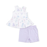 Floral Sea Creatures - Peplum Tank Top and Bike Short