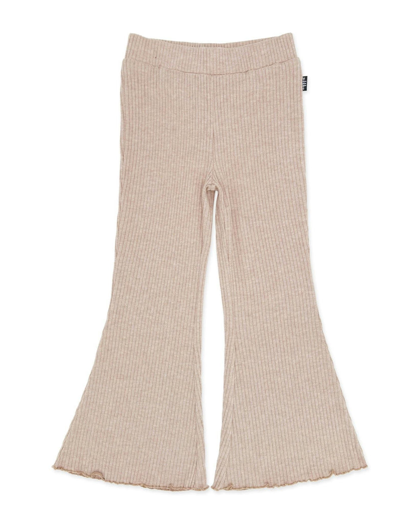 Meadow Bell Bottom Pant - Cocoa Brushed Rib