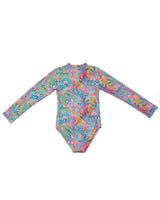 Long Sleeve Zip One Piece Swimsuit - Hand beaded