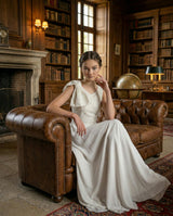 White Theia Bow-Embellished Dress