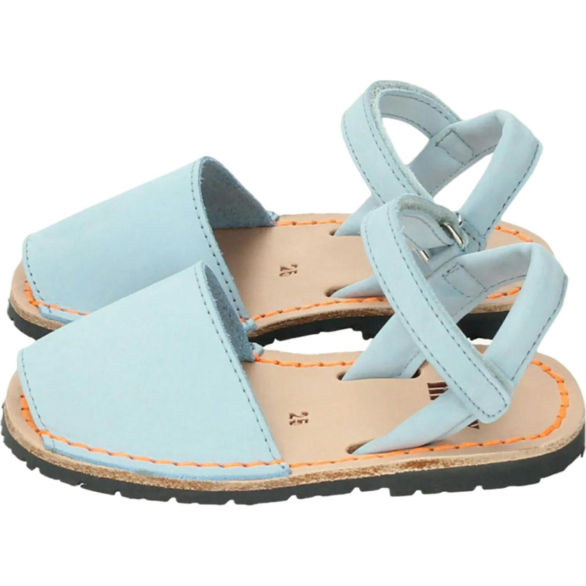 children's menorcan nubuck sandals - sky blue