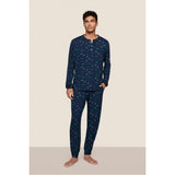 Henry Printed TENCEL Modal Long PJ Set, Blue