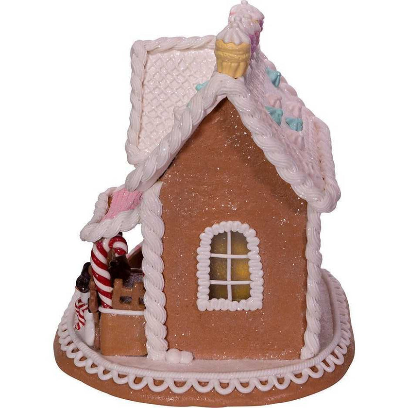 9-Inch Gingerbread House with LED Lights