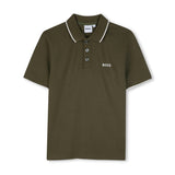 Olive Night Tipped Piqué Polo Shirt