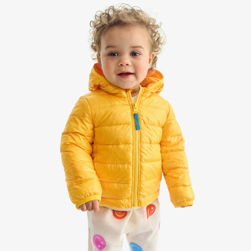 Baby lightweight puffer jacket in solids