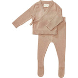 Knit Kimono Top & Footie Set