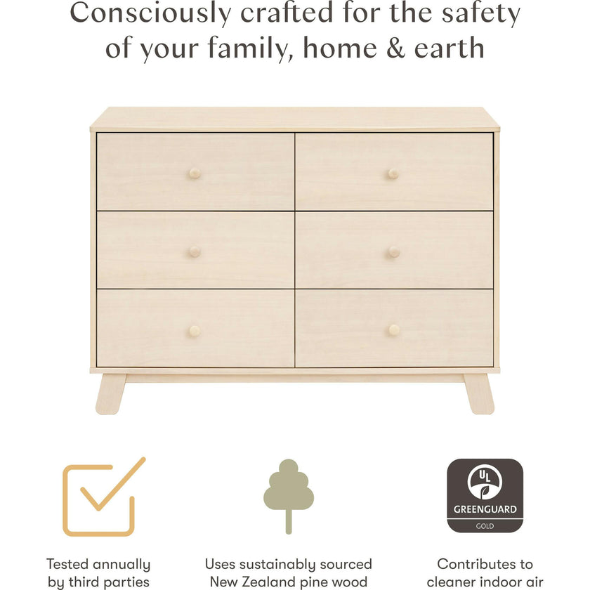 Hudson Modern 6-Drawer Assembled Dresser (48")