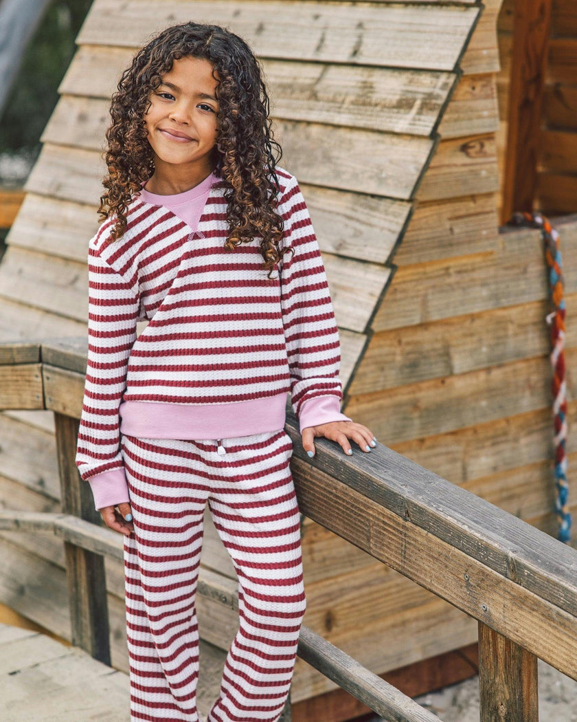 Prism Striped Pant - Mystic Maroon Thermal