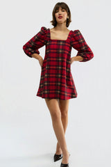 Collins Dress - Cabernet Plaid