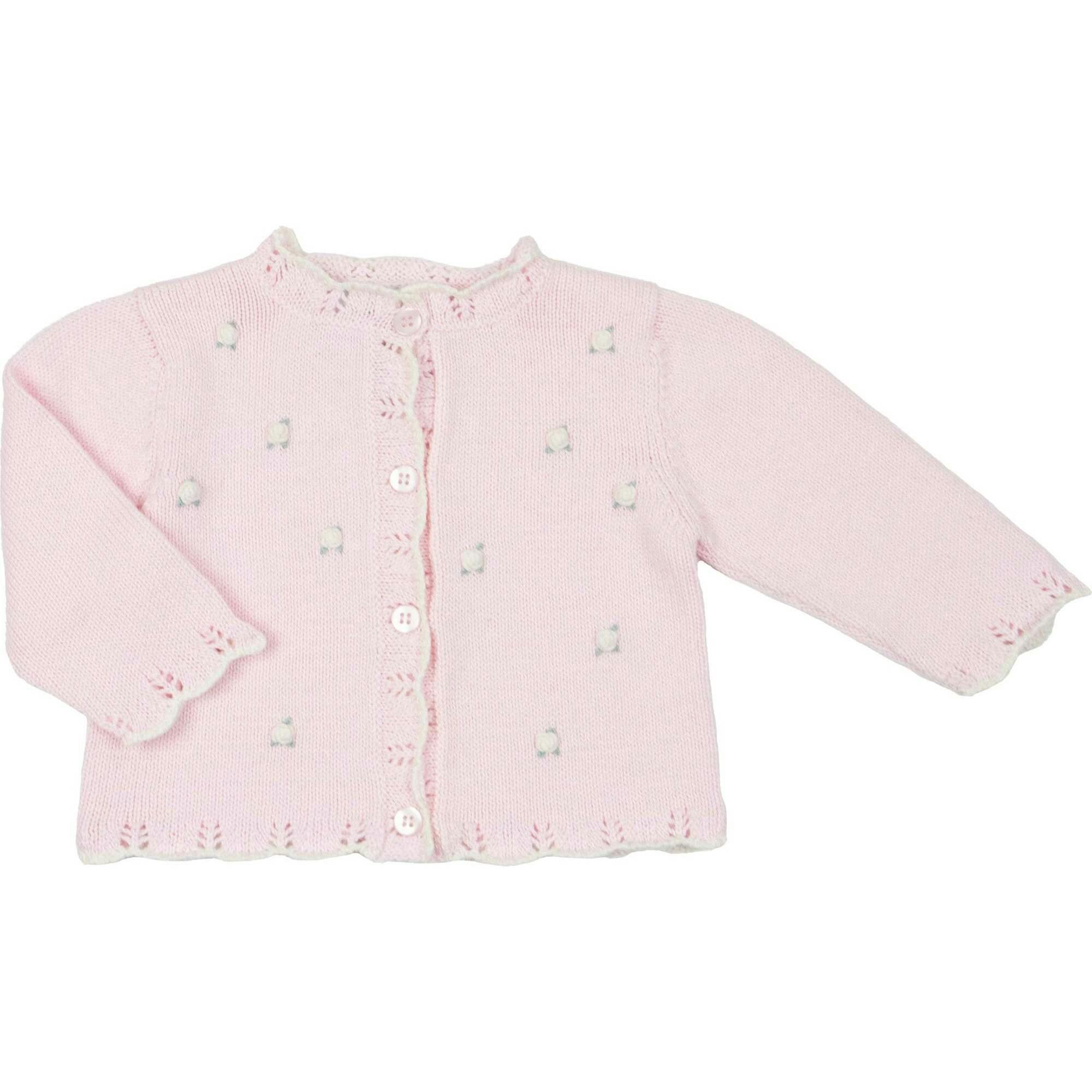 Rosette Knit Cardigan