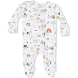 Cute Farm Animals Uni - 2 Way Zipper Footie