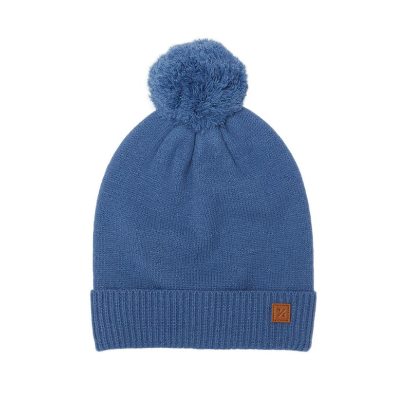 Kids Knit Winter Hat with Knit Pom