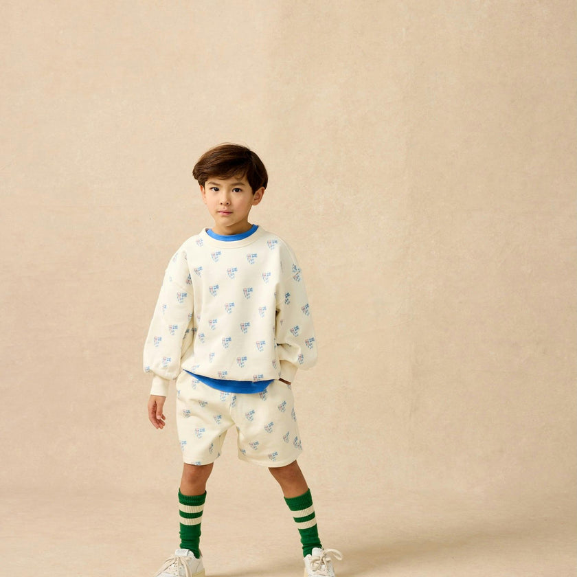 Organic Weekend Sweatshirt in Double Bubble Print