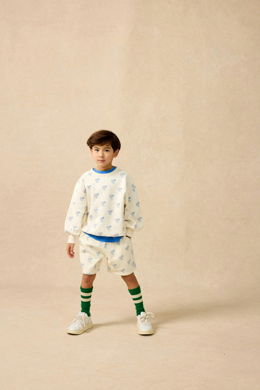 Organic Weekend Sweatshirt in Double Bubble Print