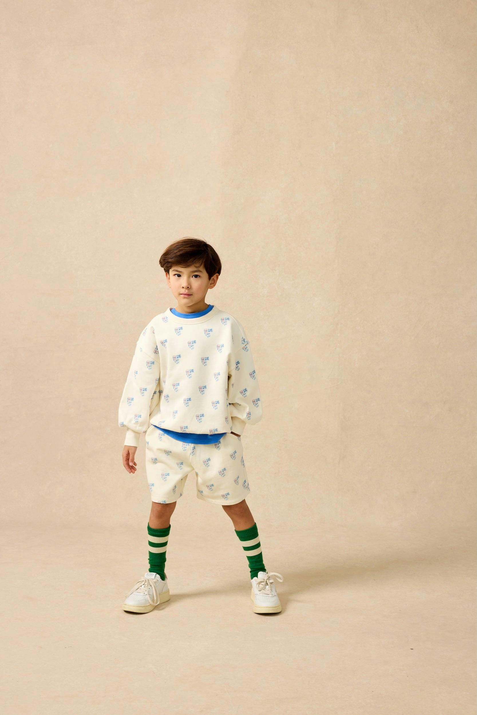 Organic Weekend Shorts in Double Bubble Print