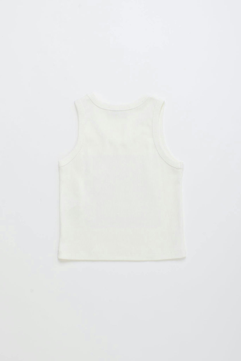 BIRDS TANK TOP WHITE