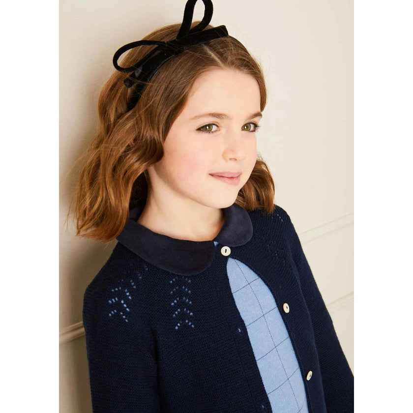 Openwork Cardigan in Navy (6mths-10yrs)