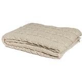 Textured Sustainable Knit Throw Blanket - Chunky Cable
