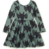 Printed Ballet Dress, Green