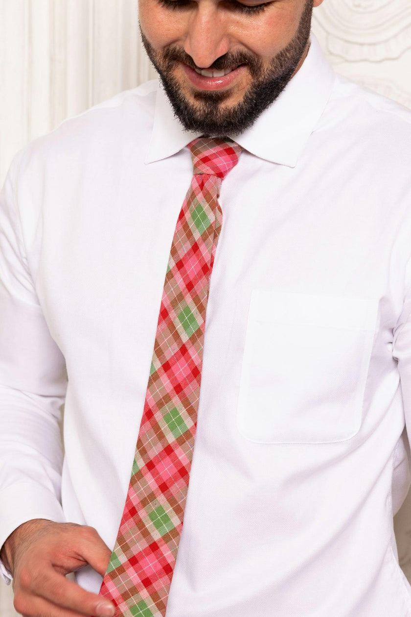 Ties in Rosewood Tartan