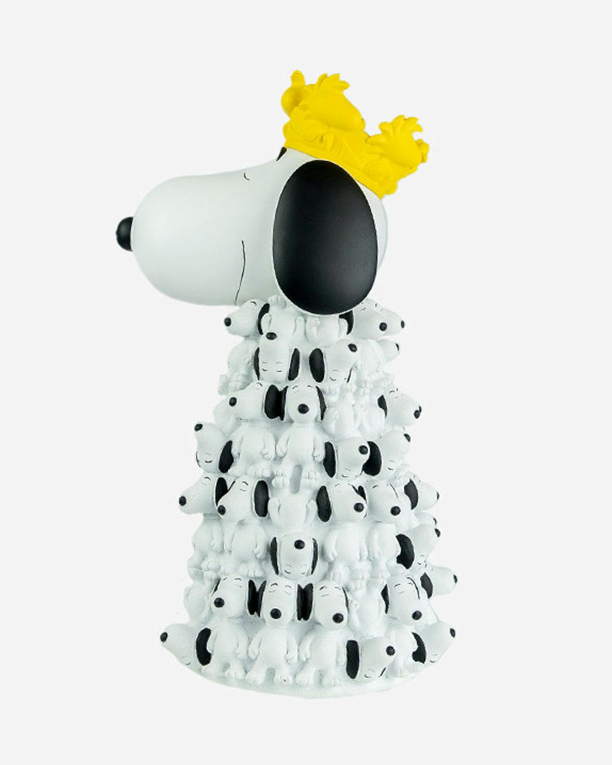 Snoopy KING with Mini Snoopies on Cape & Woodstock as Crown White & Yellow 17in