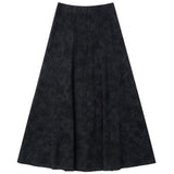 Stone Wash Maxi Pensil Skirt