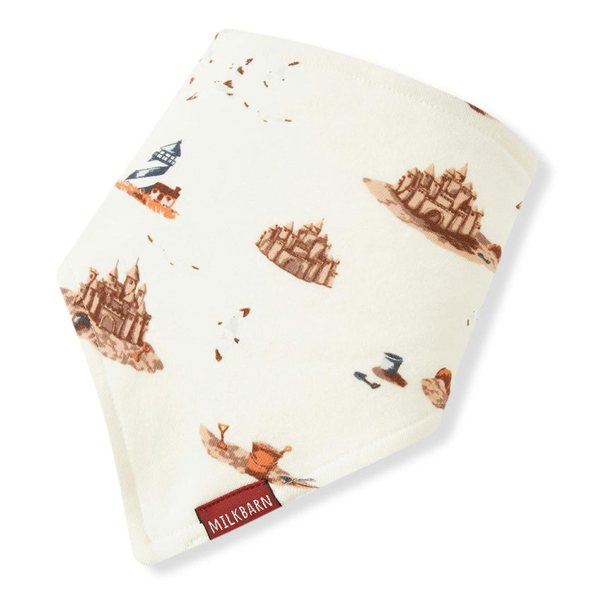 Sandcastle Organic Cotton Three-Layer Kerchief Bib