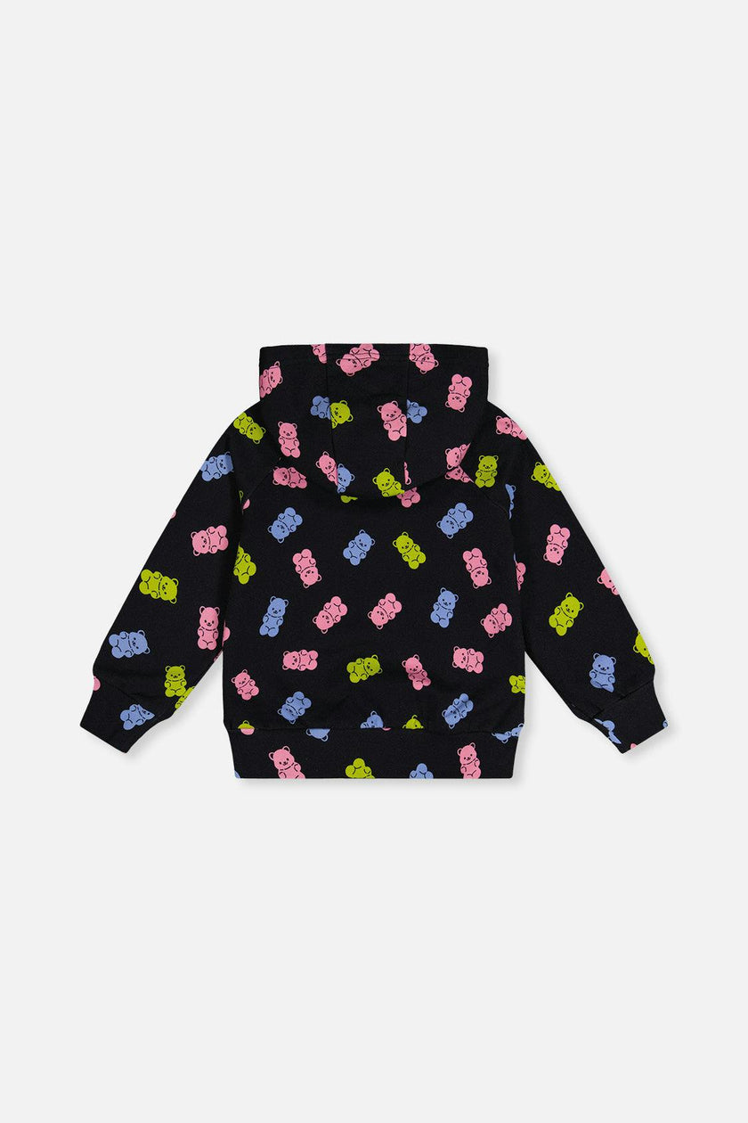 Printed Hoodie Black Printed Gummy Bears