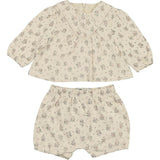 Winter Forest Long Puff Sleeve Top & Short 2-Piece Set