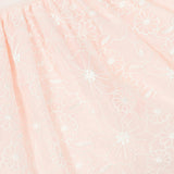 Pink Organdy Embroidered Dress