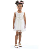 Embroidered Blooming Bow Dress