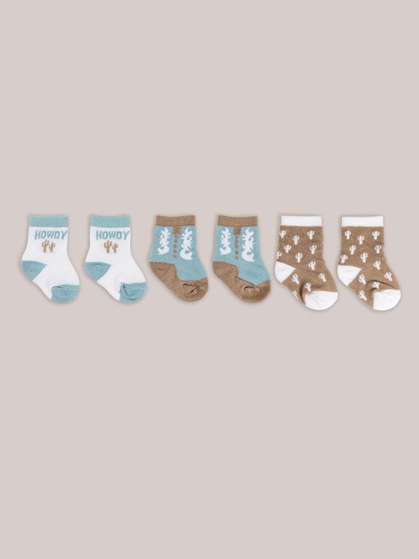 Baby Socks Trios With Zipper Wash Bag