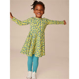 Long Sleeve Twirl Dress, Yellow